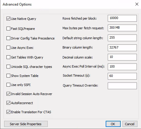 Advanced Options