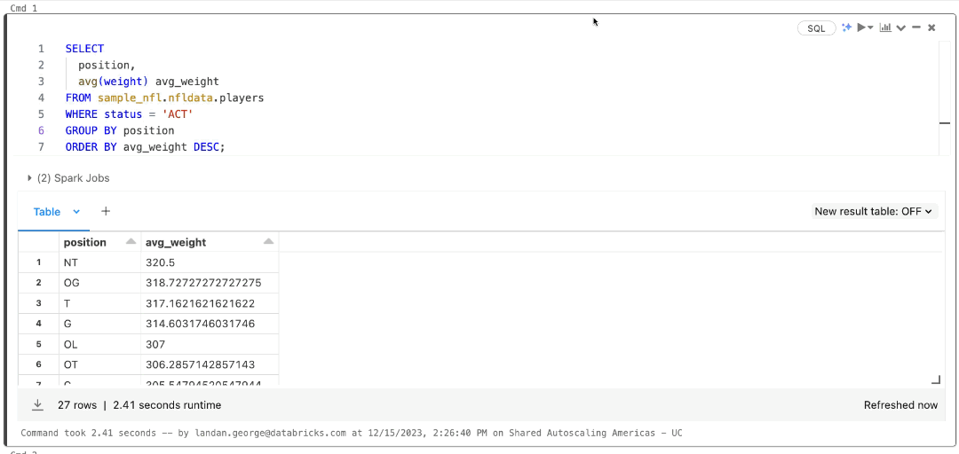 `/doc` cell action prompts Assistant to comment the code.