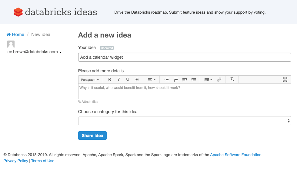 Idea details
