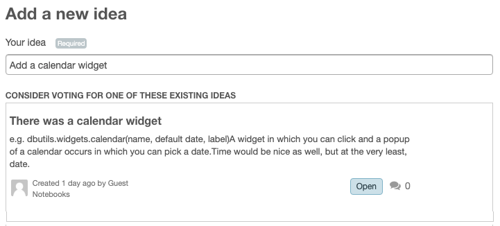 Vote on idea