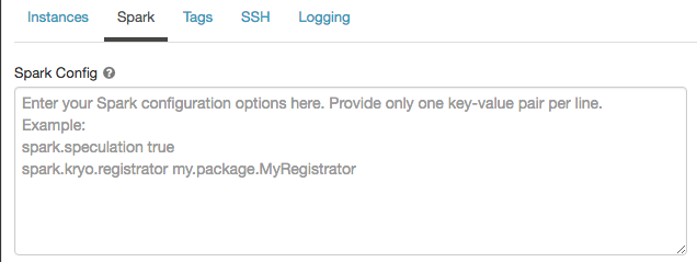 Spark configuration