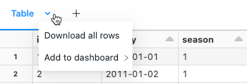 Faça o download dos resultados das células.